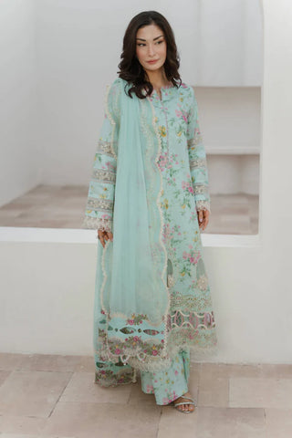 MM Vintage Flora Lawn Collection 26-Aquamarine