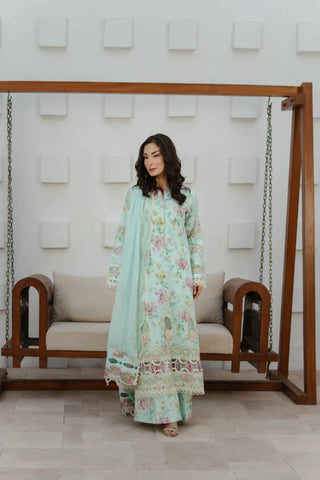 MM Vintage Flora Lawn Collection 26-Aquamarine