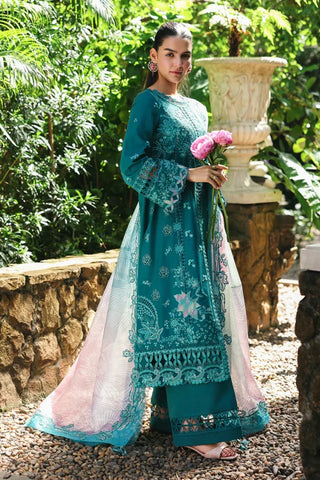 Qalamakar Q Line Lawn Collection -Teal Green Suit