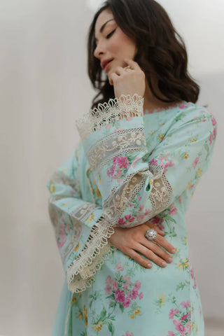 MM Vintage Flora Lawn Collection 26-Aquamarine