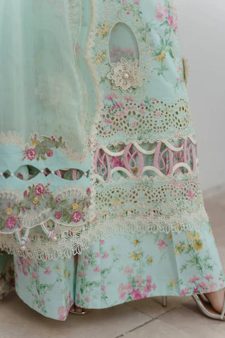 MM Vintage Flora Lawn Collection 26-Aquamarine