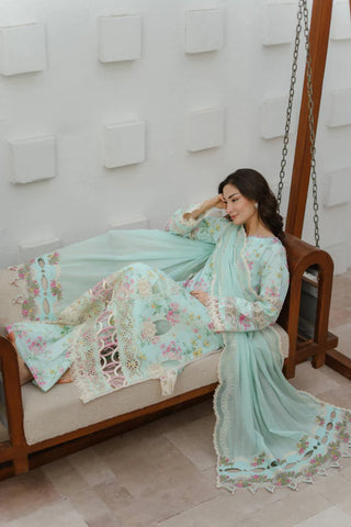 MM Vintage Flora Lawn Collection 26-Aquamarine