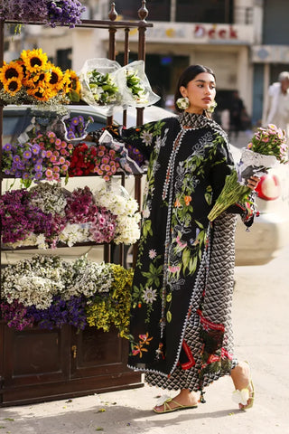 Zaha Festive Lawn 2026-Wildflower- Black Suit
