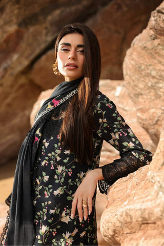 MM Vintage Flora Lawn Collection 26-Black Suit