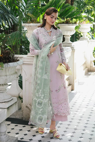 Qalamakar Q Line  Lawn Collection -Pink Green  Suit