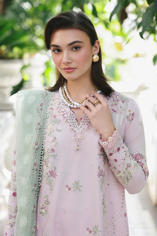 Qalamakar Q Line  Lawn Collection -Pink Green  Suit