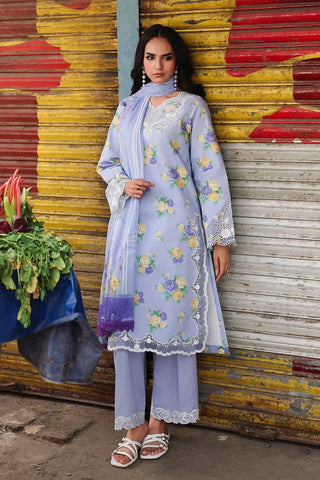 Rajbari Nissa Floral Symphony Lawn Collection -Lavender Suit