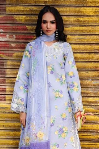 Rajbari Nissa Floral Symphony Lawn Collection -Lavender Suit