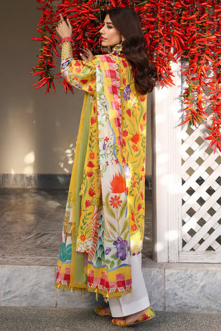 Zaha Lawn Embroidered Collection- Yellow Suit