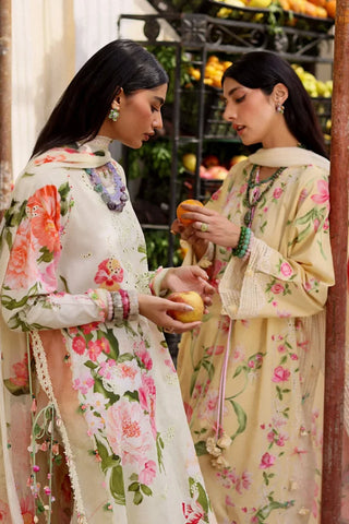 Zaha Festive Lawn 2026 Wildflower- Melon Yellow Suit