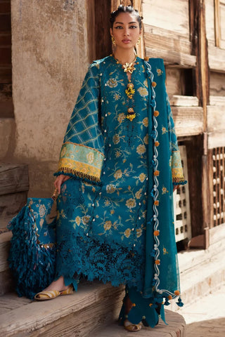 Elan Lawn 25 Embroidered Collection-Bottle Green Suit