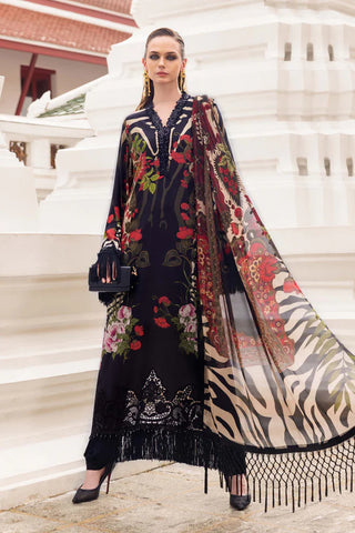 Maria B M Print Fall Winter  Collection -Black Red Suit