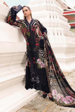 Maria B M Print Fall Winter  Collection -Black Red Suit