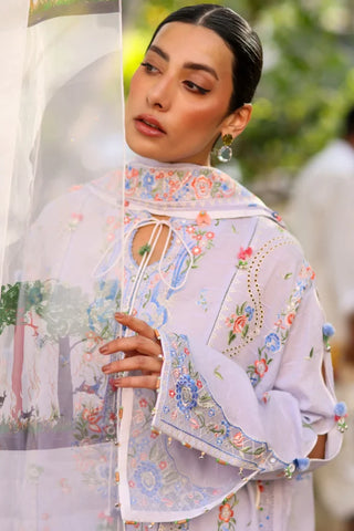 Zaha Festive Lawn 2026-Wildflower- Lavender Suit