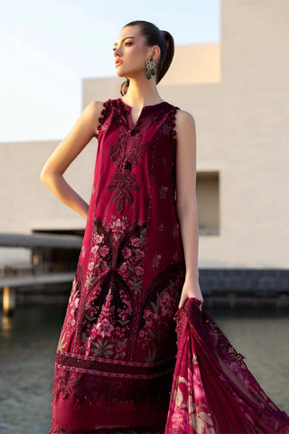 Maria B  Lawn 26 Collection - Maroon Suit