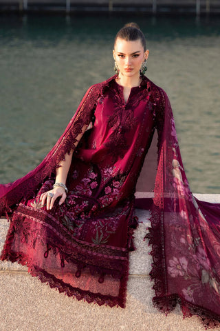 Maria B  Lawn 26 Collection - Maroon Suit
