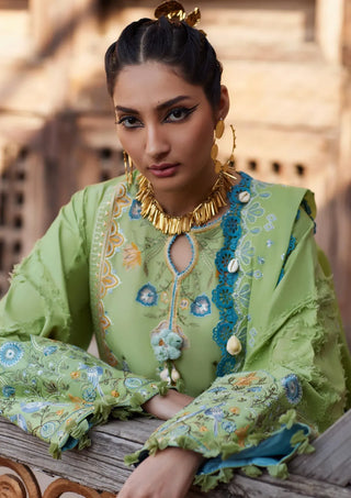 Elan Lawn 25 Embroidered Collection- Light Green