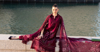 Maria B  Lawn 26 Collection - Maroon Suit