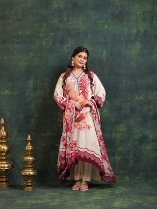Four Seasons Crepe Suit- Digitally Printed -Stitched