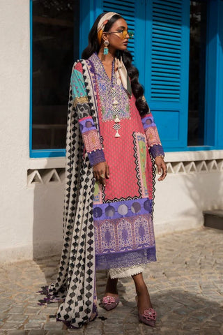 Sana Safinaz Muzlin Summer Eid Lawn - Pink Multi Suit