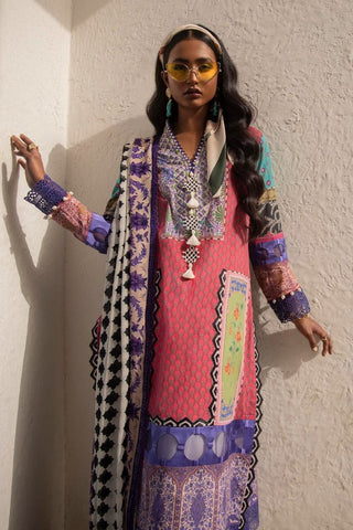 Sana Safinaz Muzlin Summer Eid Lawn - Pink Multi Suit