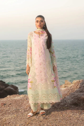 MM Vintage Flora Lawn Collection 26-Pink & Green Suit