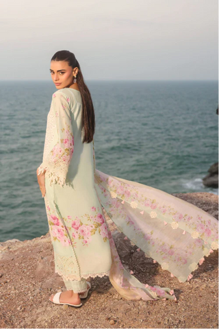 MM Vintage Flora Lawn Collection 26-Pink & Green Suit