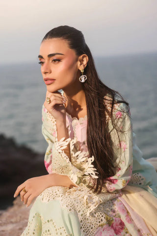 MM Vintage Flora Lawn Collection 26-Pink & Green Suit
