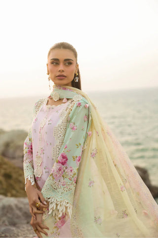 MM Vintage Flora Lawn Collection 26-Pink & Green Suit