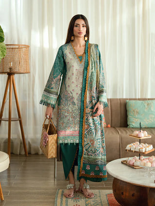 Jade Urbane Prints Lawn Collection - Sea Green Suit