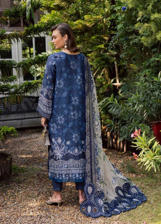 Nureh Gardenia  Embroidered Lawn Doria Collection -Blue Suit