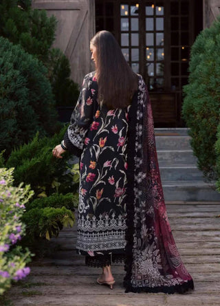 Nureh Gardenia Embroidered Lawn Doria Collection-Black Suit