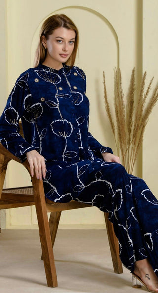 
Hand Embroidered, Ready-to-Wear Co-Ord Sets in Soft Cotton Rayon