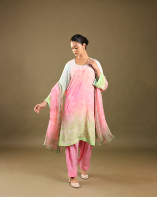 Cassata Crush Crepe Suit in Pink