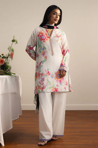 Coco By Zara Shahjahan Prints Collection -Off White Black Suit