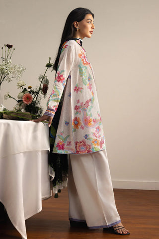 Coco By Zara Shahjahan Prints Collection -Off White Black Suit