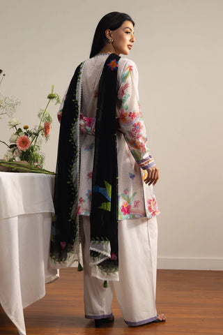 Coco By Zara Shahjahan Prints Collection -Off White Black Suit