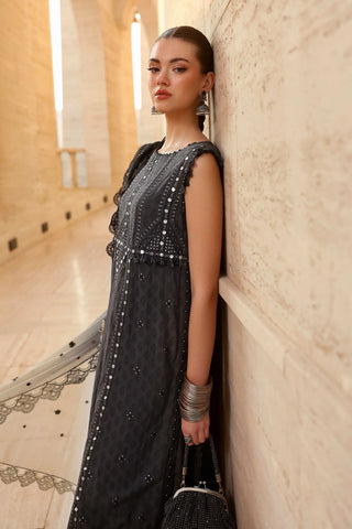 Maria B Lawn 26 Collection- Navy & Coffee Suit