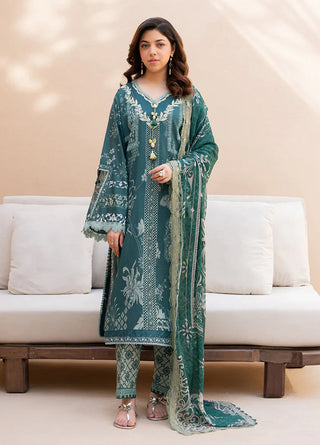 Roheenaz Summer In Bloom  Lawn Collection-Bottle Green Suit