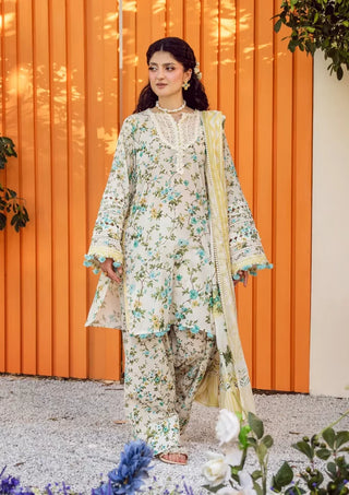 Ivory Whispers  Lawn Suit- Elaf Prints Collection 2025