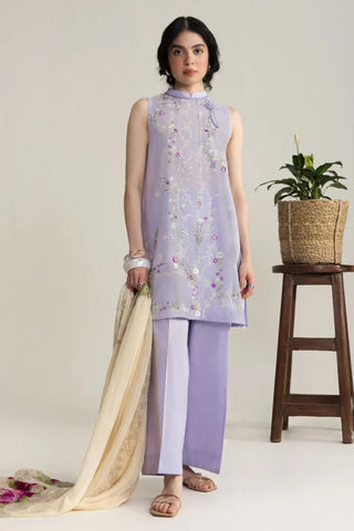 Coco Lawn Embroidered Collection by Zara Shahjahan-Mauve Suit