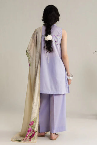 Coco Lawn Embroidered Collection by Zara Shahjahan-Mauve Suit