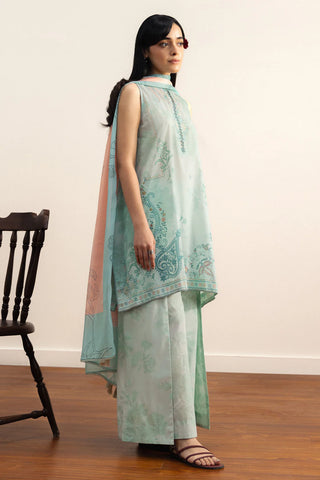 Coco By Zara Shahjahan Prints Collection -Powder Blue Suit