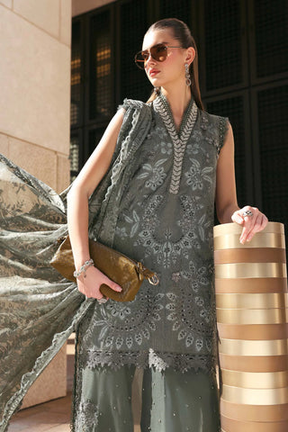 Maria B Lawn 26 Collection-Dusty Blue Green Suit
