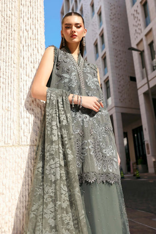 Maria B Lawn 26 Collection-Dusty Blue Green Suit