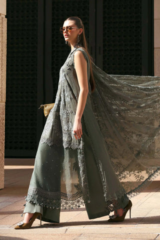 Maria B Lawn 26 Collection-Dusty Blue Green Suit