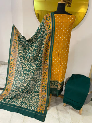 Maheshwari Cotton Printed Collection-Yellow Suit