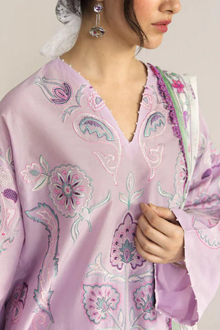 Coco Lawn Embroidered Collection By Zara Shahjahan- Lavender Suit