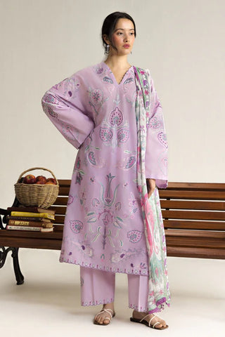 Coco Lawn Embroidered Collection By Zara Shahjahan- Lavender Suit