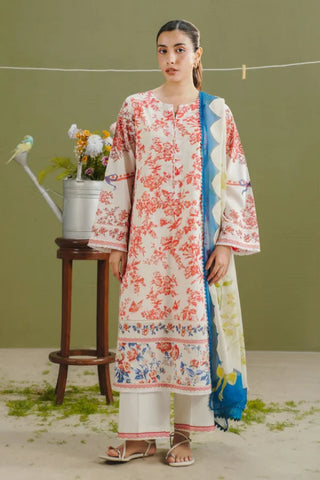 Coco By Zara Shahjahan Prints Collection -Creme Suit